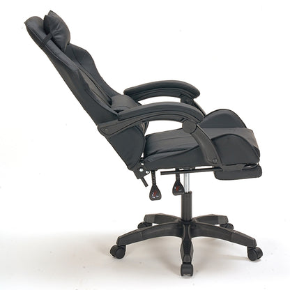 A9937 ΜΑΥΡΟ PVC ΠΟΛΥΘΡΟΝΑ GAMING/ΜΕ ΥΠΟΠΟΔΙΟ 64x59x43-112/53-125