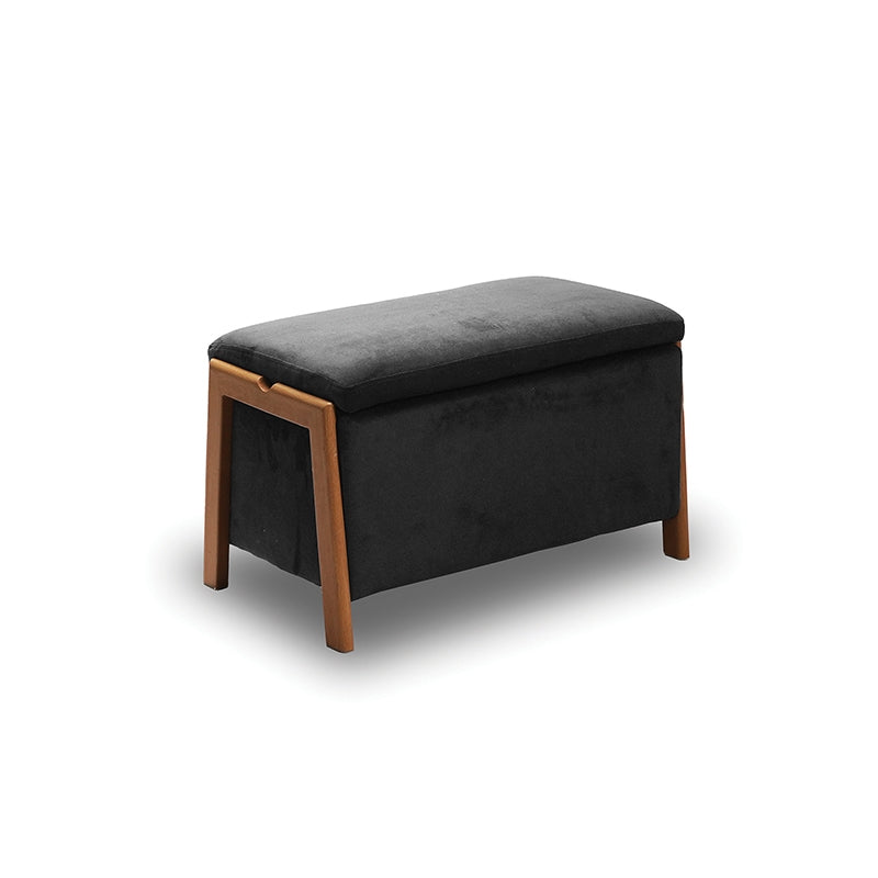 DALI STOOL VELVET GREY WITH STORAGE SPACE 75x42x44