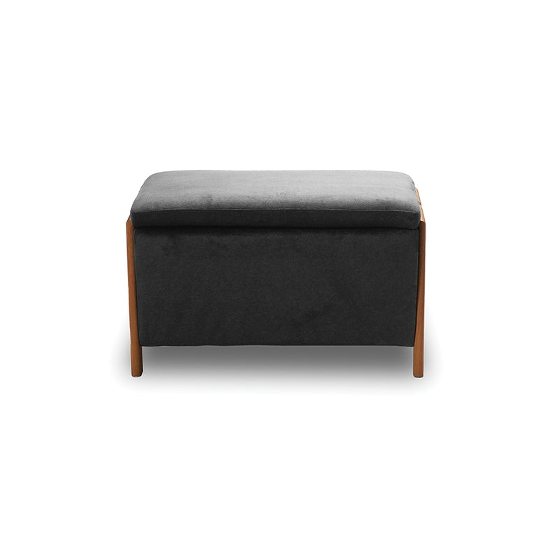 DALI STOOL VELVET GREY WITH STORAGE SPACE 75x42x44