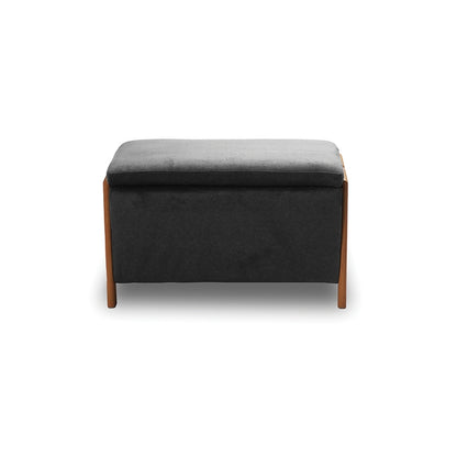 DALI STOOL VELVET GREY WITH STORAGE SPACE 75x42x44