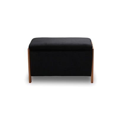 DALI VELVET BLACK STOOL WITH STORAGE 75x42x44