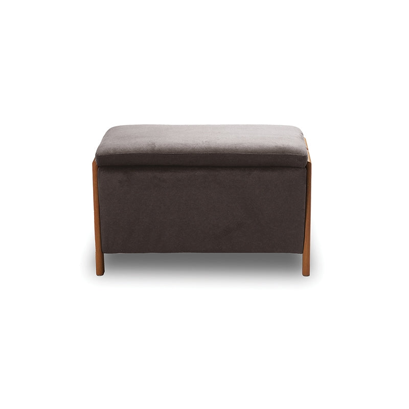 DALI VELVET BROWN STOOL WITH STORAGE SPACE 75x42x44