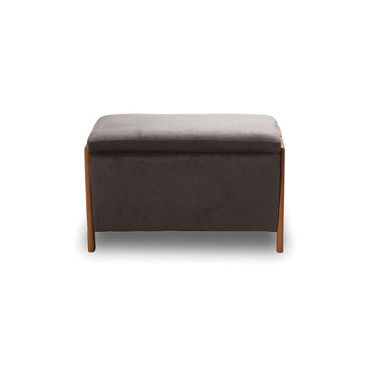 DALI VELVET BROWN STOOL WITH STORAGE SPACE 75x42x44