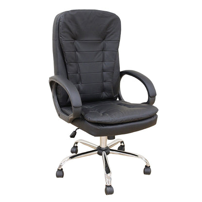 A9938 ΜΑΥΡΟ PVC ΠΟΛΥΘΡΟΝΑ ΓΡΑΦΕΙΟΥ 67x65x52-112/62-121