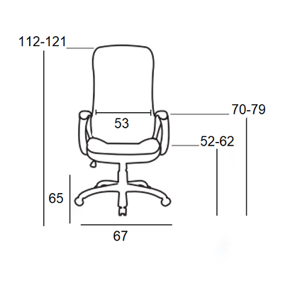 A9938 ΜΑΥΡΟ PVC ΠΟΛΥΘΡΟΝΑ ΓΡΑΦΕΙΟΥ 67x65x52-112/62-121
