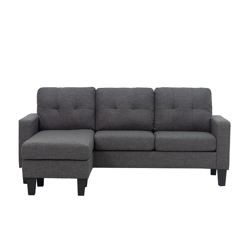 LIANA S DARK GREY ΥΦΑΣΜΑ ΚΑΝΑΠΕΣ ΓΩΝΙΑ 185x126x84
