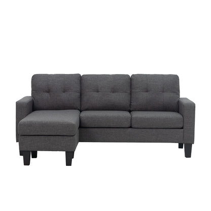 LIANA S DARK GREY ΥΦΑΣΜΑ ΚΑΝΑΠΕΣ ΓΩΝΙΑ 185x126x84