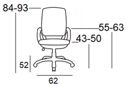 A1850 SW ΛΕΥΚΟ/ΚΟΚΚΙΝΟ MESH ΠΟΛΥΘΡΟΝΑ ΓΡΑΦΕΙΟΥ 62x52x43-84/50-93