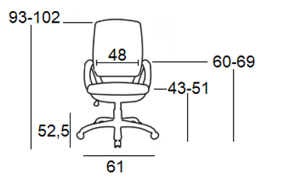 A1600-W ΛΕΥΚΟ/ΡΟΖ MESH ΠΟΛΥΘΡΟΝΑ ΓΡΑΦΕΙΟΥ 61X52.5X43-93/51-102εκ.
