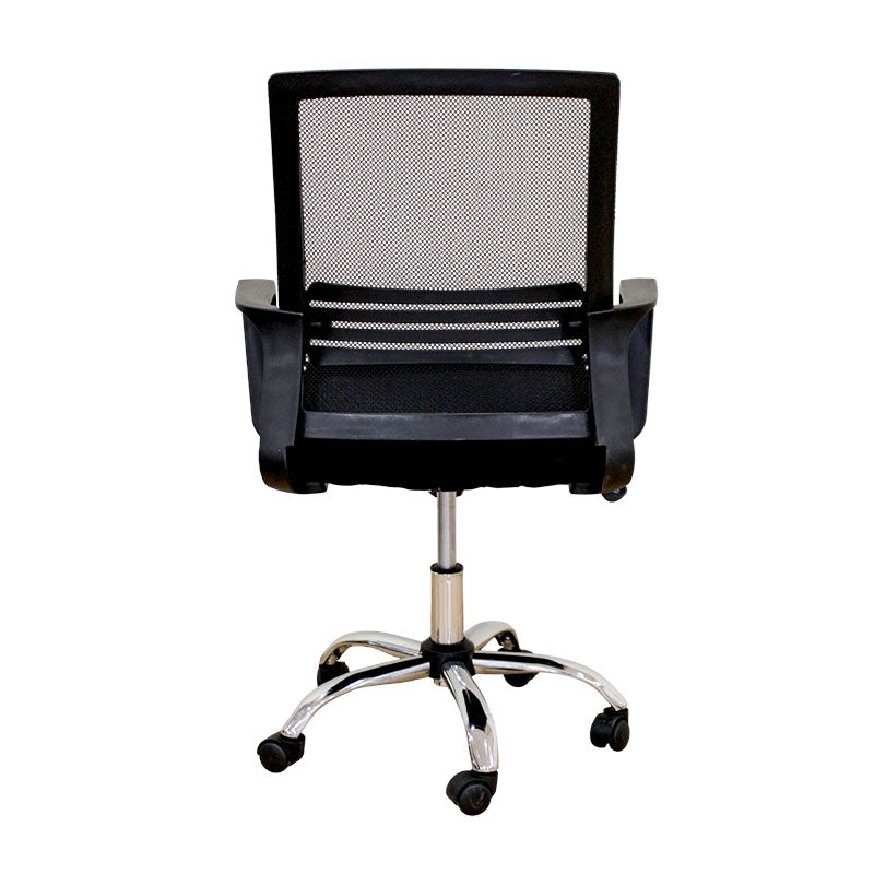 A1600 ΧΡΩΜΙΟ/ΜΑΥΡΟ MESH ΠΟΛΥΘΡΟΝΑ ΓΡΑΦΕΙΟΥ 61X52.5X43-93/51-102εκ.