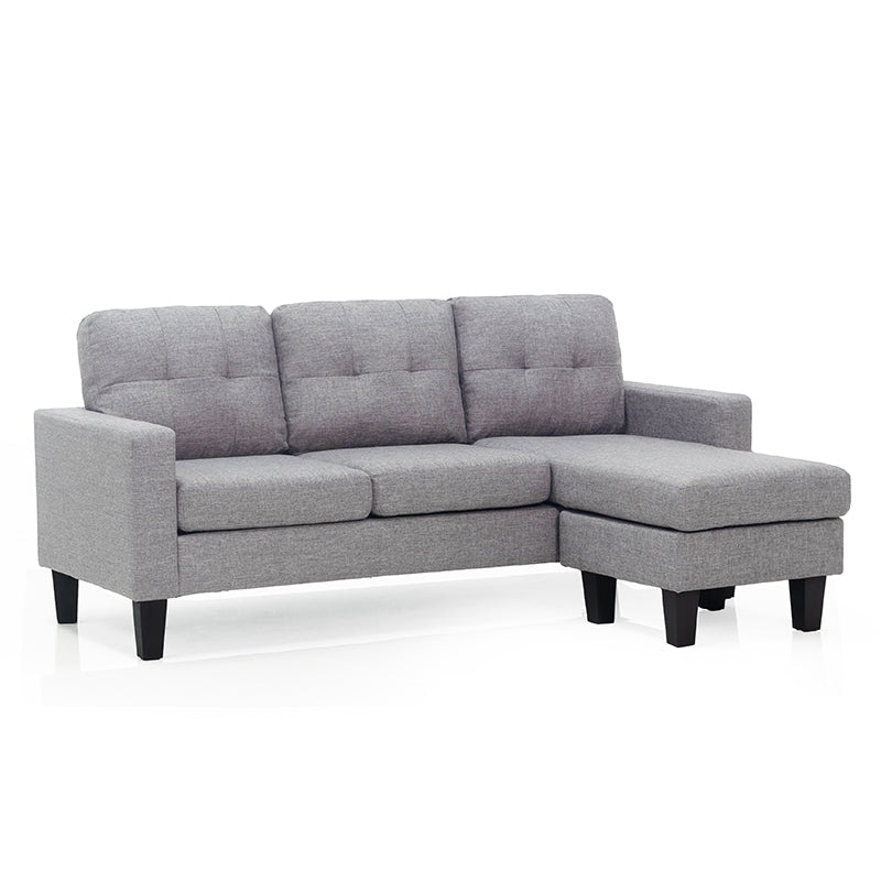 LIANA S GREY ΥΦΑΣΜΑ ΚΑΝΑΠΕΣ ΓΩΝΙΑ 185x126x84