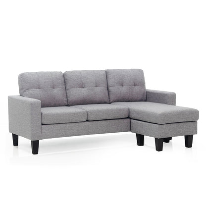 LIANA S GREY ΥΦΑΣΜΑ ΚΑΝΑΠΕΣ ΓΩΝΙΑ 185x126x84