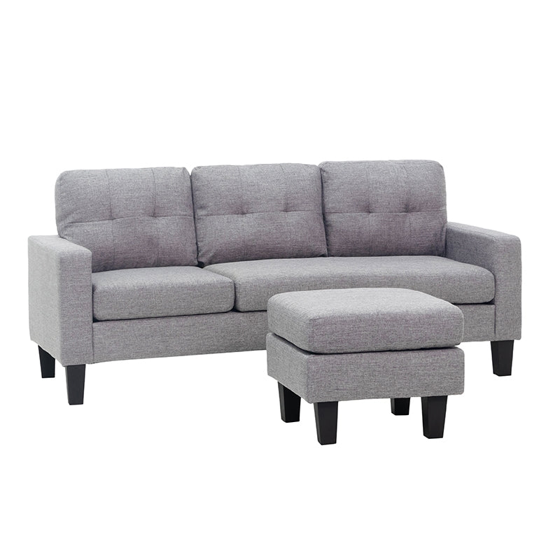 LIANA S GREY ΥΦΑΣΜΑ ΚΑΝΑΠΕΣ ΓΩΝΙΑ 185x126x84
