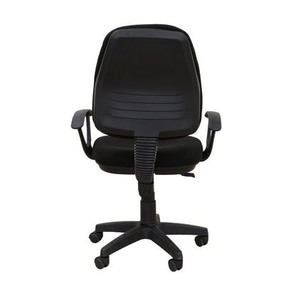BS750 ΜΑΥΡΟ ΥΦΑΣΜΑ ΠΟΛΥΘΡΟΝΑ ΓΡΑΦΕΙΟΥ 64X56X41-90/51-98εκ.