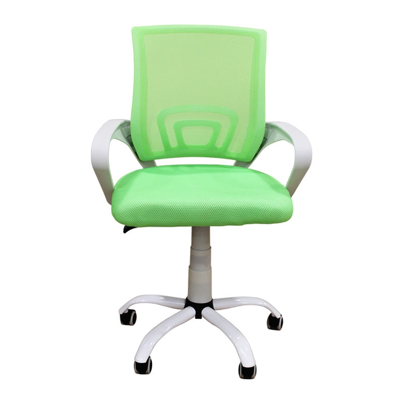 A1850 SW WHITE/GREEN MESH OFFICE ARMCHAIR 62x52x43-84/50-93