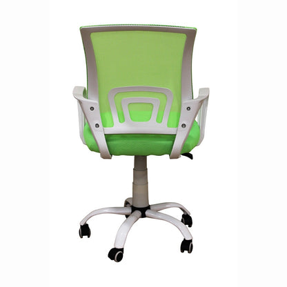 A1850 SW WHITE/GREEN MESH OFFICE ARMCHAIR 62x52x43-84/50-93
