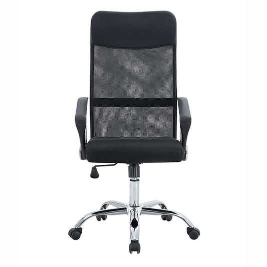 A9943 ΜΑΥΡΟ MESH ΠΟΛΥΘΡΟΝΑ ΓΡΑΦΕΙΟΥ 56x59x45-108/55-118