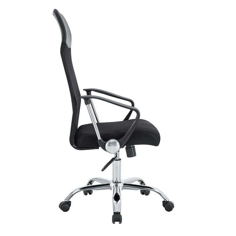 A9943 ΜΑΥΡΟ MESH ΠΟΛΥΘΡΟΝΑ ΓΡΑΦΕΙΟΥ 56x59x45-108/55-118