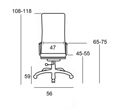 A9943 ΜΑΥΡΟ MESH ΠΟΛΥΘΡΟΝΑ ΓΡΑΦΕΙΟΥ 56x59x45-108/55-118