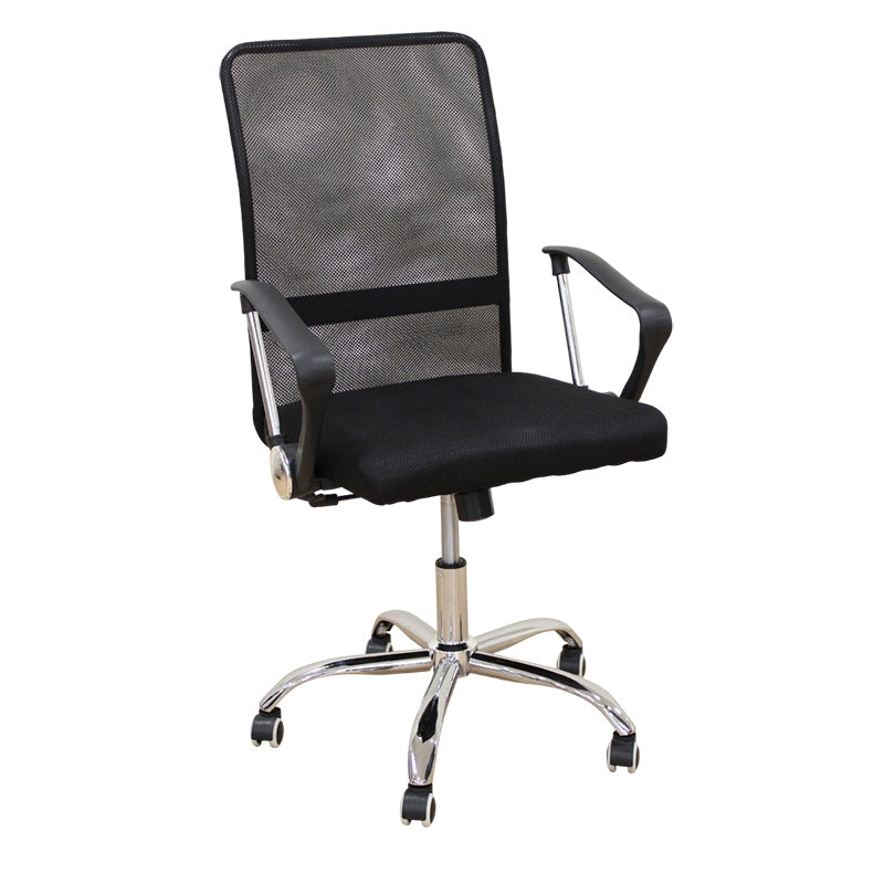 A9946 ΜΑΥΡΟ MESH ΠΟΛΥΘΡΟΝΑ ΓΡΑΦΕΙΟΥ 59x60x46-100/56-110