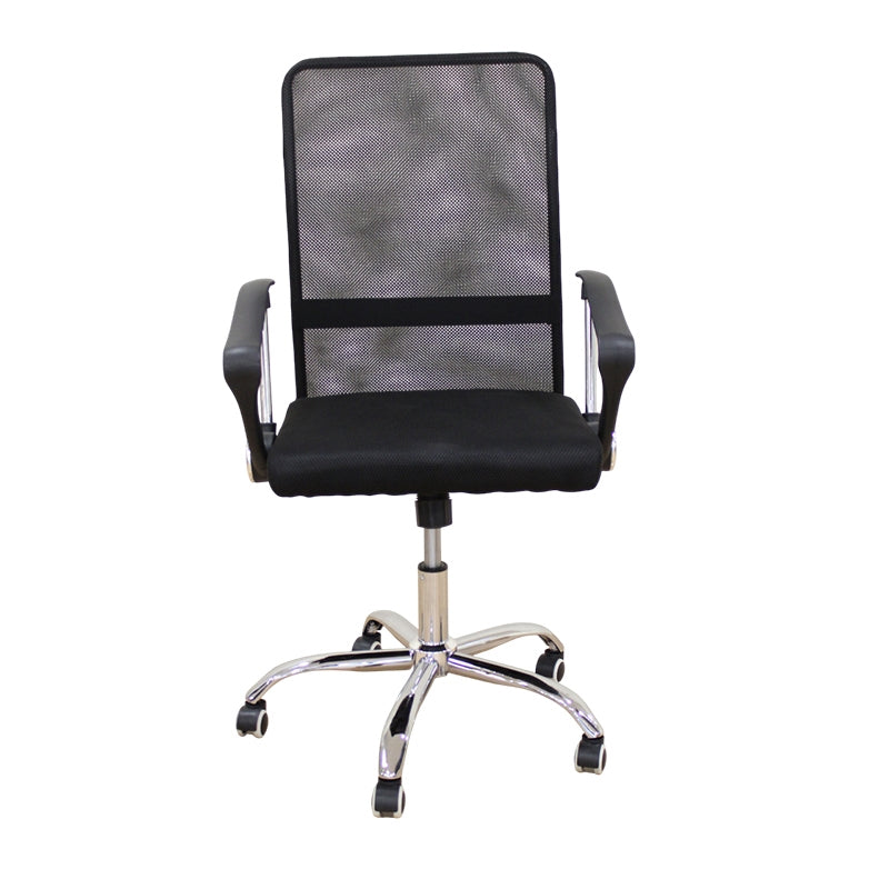 A9946 ΜΑΥΡΟ MESH ΠΟΛΥΘΡΟΝΑ ΓΡΑΦΕΙΟΥ 59x60x46-100/56-110