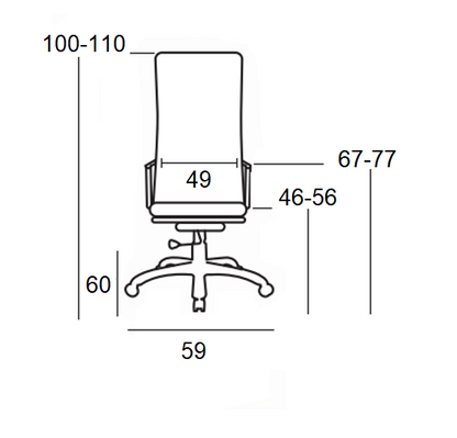A9946 ΜΑΥΡΟ MESH ΠΟΛΥΘΡΟΝΑ ΓΡΑΦΕΙΟΥ 59x60x46-100/56-110