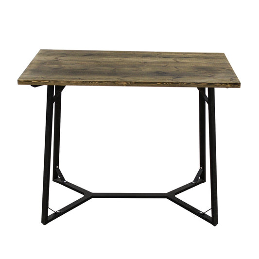 BISTRO ΤΡΑΠΕΖΙ BAR ΜΑΥΡΟ ΜΕΤΑΛΛΟ ΞΥΛΟ 120x65x96