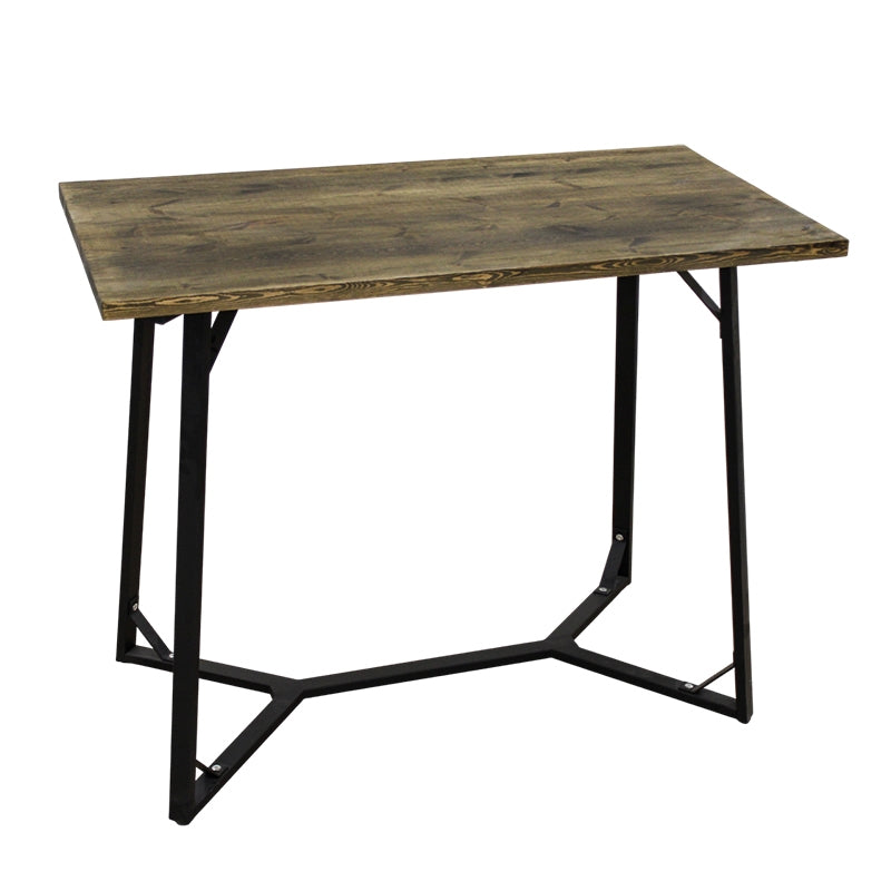 BISTRO ΤΡΑΠΕΖΙ BAR ΜΑΥΡΟ ΜΕΤΑΛΛΟ ΞΥΛΟ 120x65x96
