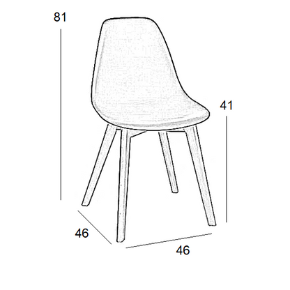 LOFT PLUS ΚΑΡΕΚΛΑ GREY PP 46x46x41-81