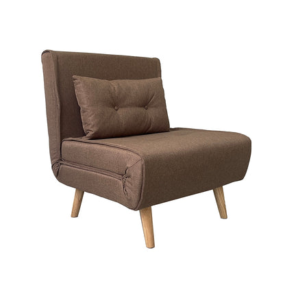 SARA BROWN FABRIC ARMCHAIR/BED 75x80x84