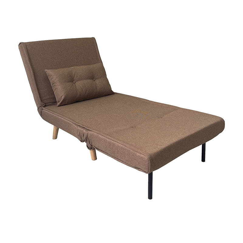 SARA BROWN FABRIC ARMCHAIR/BED 75x80x84