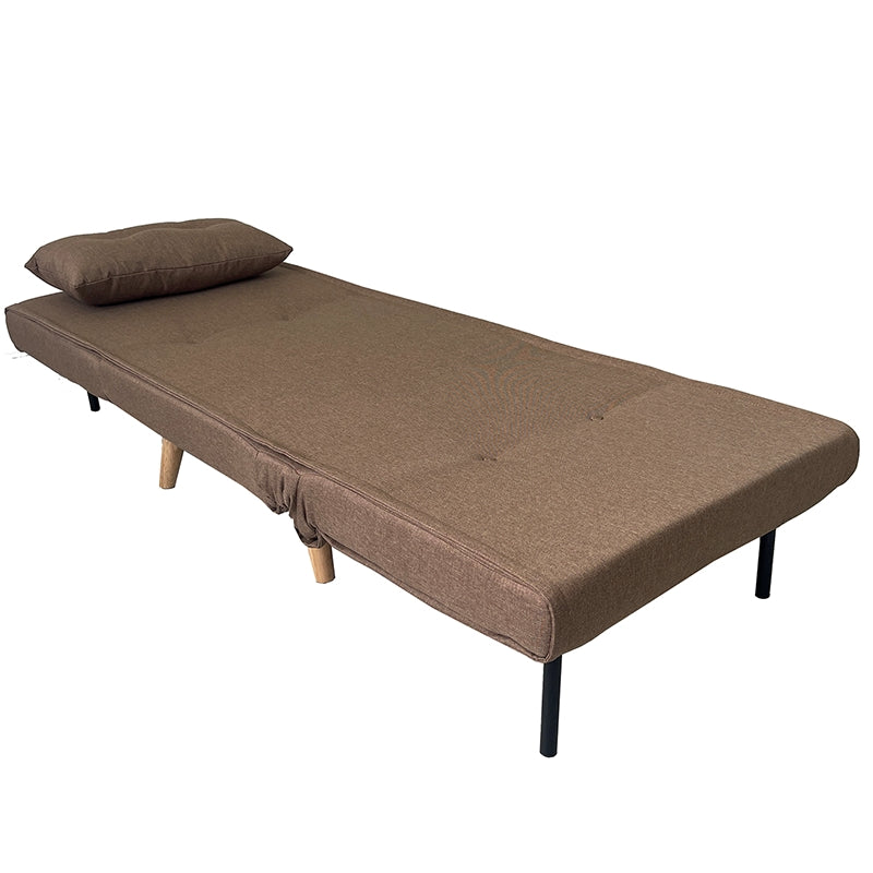 SARA BROWN FABRIC ARMCHAIR/BED 75x80x84
