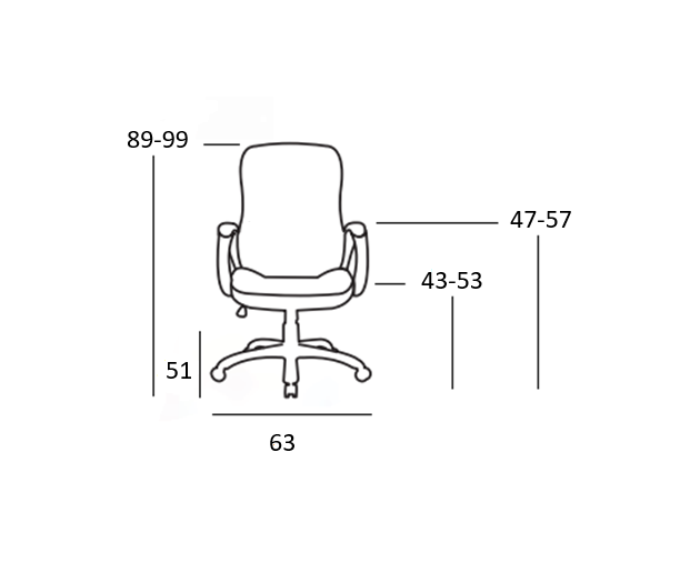 A900 ΜΑΥΡΟ MESH ΠΟΛΥΘΡΟΝΑ ΓΡΑΦΕΙΟΥ 63Χ51Χ43-89/53-99εκ.