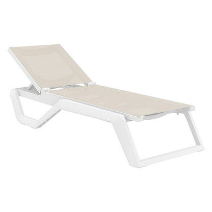 RIO PRO ΞΑΠΛΩΣΤΡΑ WHITE/TAUPE ΠΟΛ/ΝΙΟΥ 190x70x33