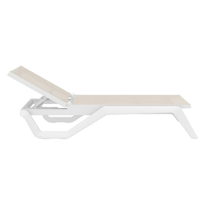RIO PRO ΞΑΠΛΩΣΤΡΑ WHITE/TAUPE ΠΟΛ/ΝΙΟΥ 190x70x33