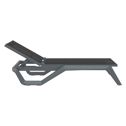 RIO PRO SUN LOUNGER DARK GREY/BLACK POLYPROPYLENE 190x70x33
