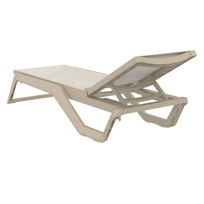 RIO PRO SUN LOUNGER TAUPE/TAUPE POLYESTER 190x70x33