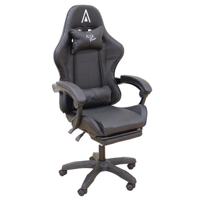 A9950 BLACK PVC GAMING ARMCHAIR WITH FOOTREST 61x62x45-118/54-127