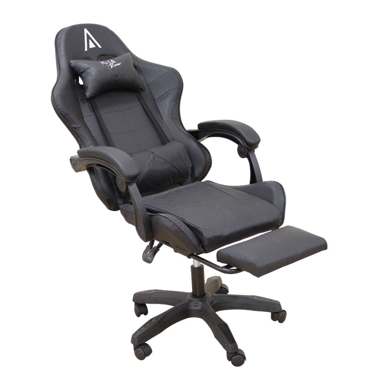 A9950 BLACK PVC GAMING ARMCHAIR WITH FOOTREST 61x62x45-118/54-127
