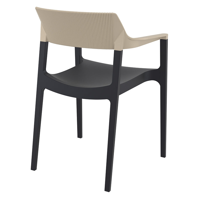 TULUM BLACK/TAUPE ΠΟΛΥΘΡΟΝΑ ΠΟΛ/ΝΙΟΥ 55x52x79