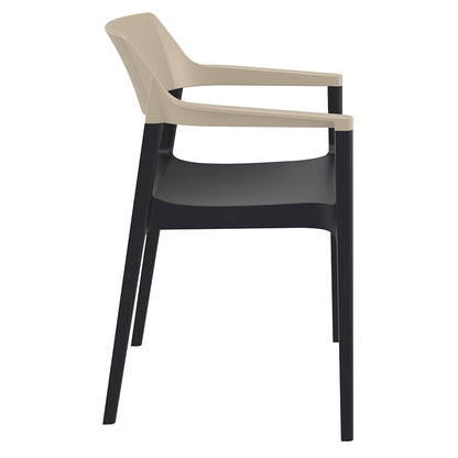 TULUM BLACK/TAUPE ΠΟΛΥΘΡΟΝΑ ΠΟΛ/ΝΙΟΥ 55x52x79