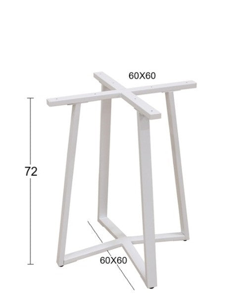 BISTRO ΛΕΥΚΗ ΒΑΣΗ ΜΕΤΑΛΛΙΚΗ ΜΕ ΡΕΓ/ΡΟΥΣ 60x60x72