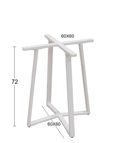 BISTRO ΛΕΥΚΗ ΒΑΣΗ ΜΕΤΑΛΛΙΚΗ ΜΕ ΡΕΓ/ΡΟΥΣ 60x60x72