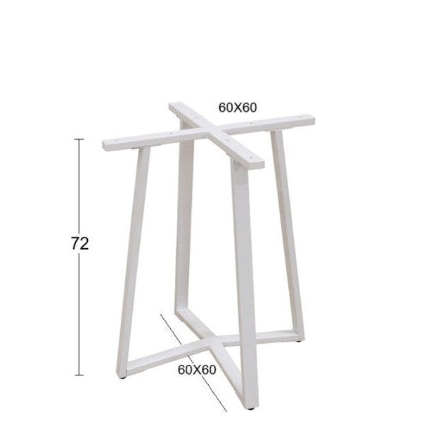 BISTRO ΛΕΥΚΗ ΒΑΣΗ ΜΕΤΑΛΛΙΚΗ ΜΕ ΡΕΓ/ΡΟΥΣ 60x60x72