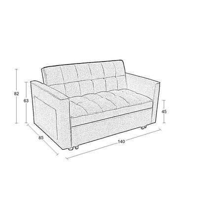 WIND GREY ΥΦΑΣΜΑ ΚΑΝΑΠΕΣ/ΚΡΕΒΑΤΙ 140x85x82
