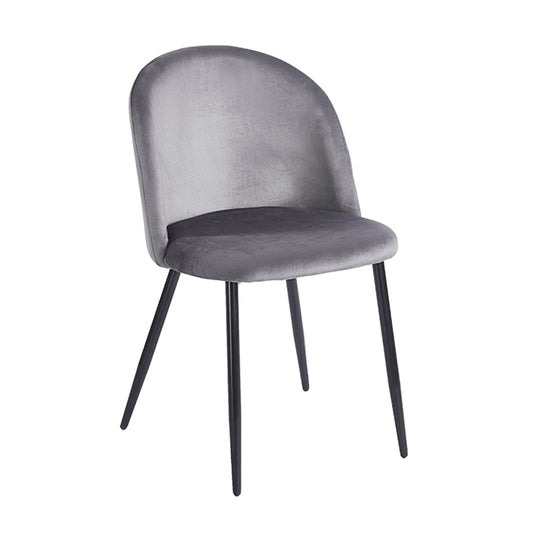 RIO GREY VELVET ΥΦΑΣΜΑ ΚΑΡΕΚΛΑ ΜΕΤΑΛΛΙΚΗ 50x52x81