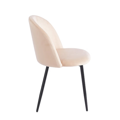 RIO BEIGE VELVET ΥΦΑΣΜΑ ΚΑΡΕΚΛΑ ΜΕΤΑΛΛΙΚΗ 50x52x81