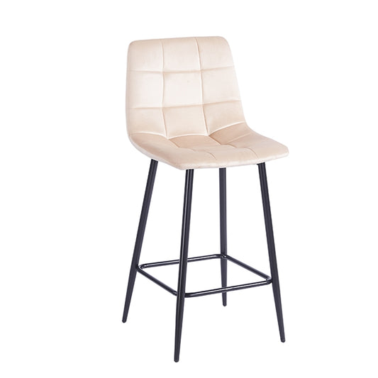 NORA BEIGE VELVET ΥΦΑΣΜΑ ΣΚΑΜΠΟ ΜΕΤΑΛΛΙΚΟ 45x41x65-99