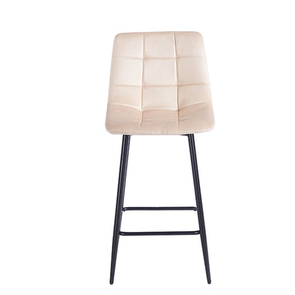 NORA BEIGE VELVET ΥΦΑΣΜΑ ΣΚΑΜΠΟ ΜΕΤΑΛΛΙΚΟ 45x41x65-99