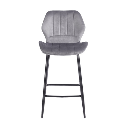 DYLAN GREY VELVET ΥΦΑΣΜΑ ΣΚΑΜΠΟ ΜΕΤΑΛΛΙΚΟ 46x45x65-95